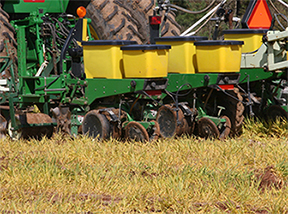 planting into a chemically-treated cover crop